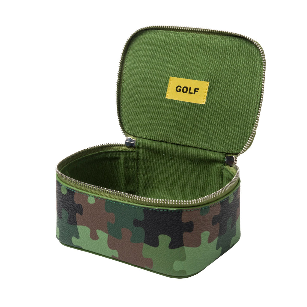 PUZZLE CAMO TOILETRY BAG by GOLF WANG