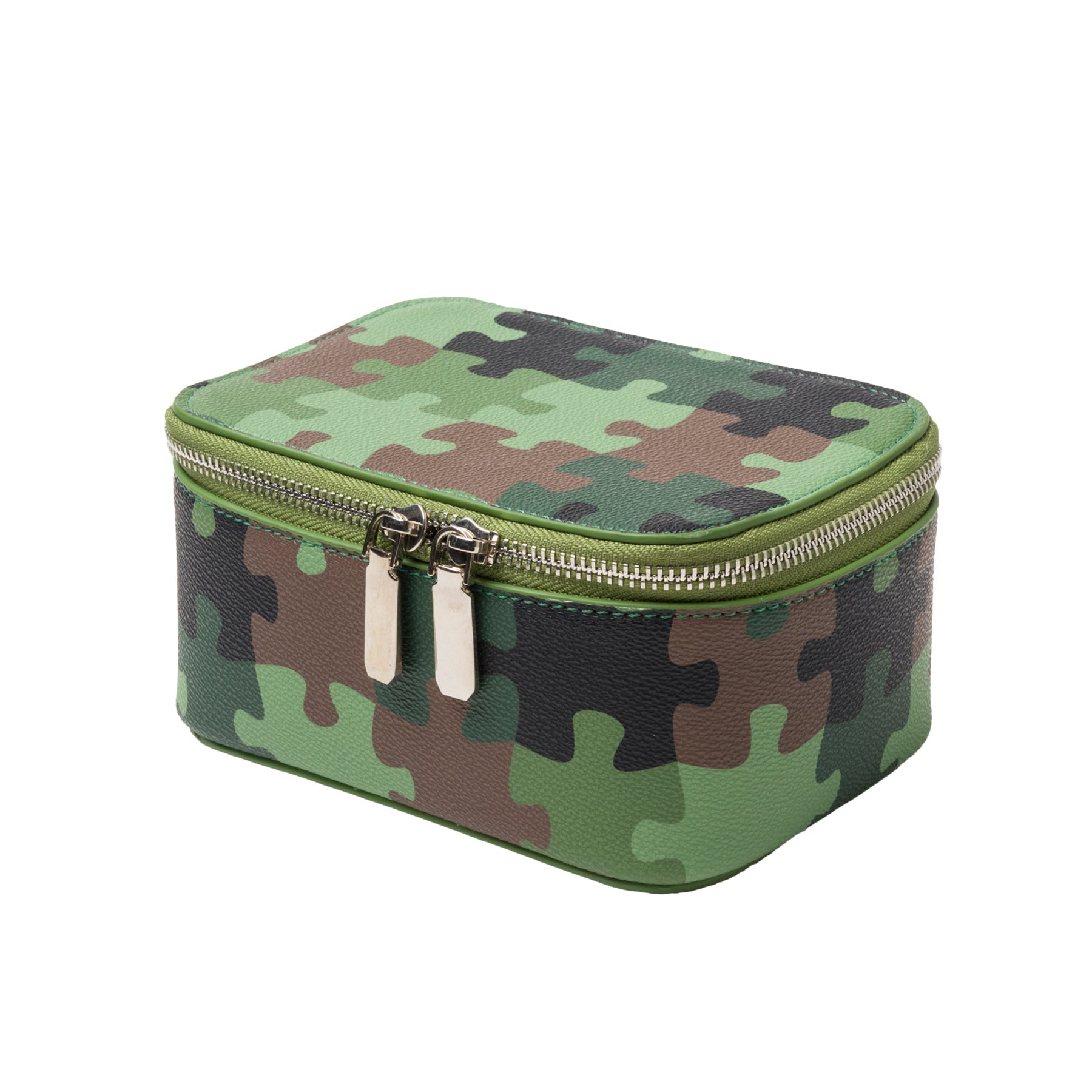 PUZZLE CAMO TOILETRY BAG by GOLF WANG