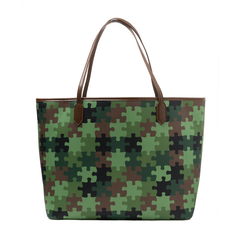 PUZZLE CAMO TOTE BAG by GOLF WANG