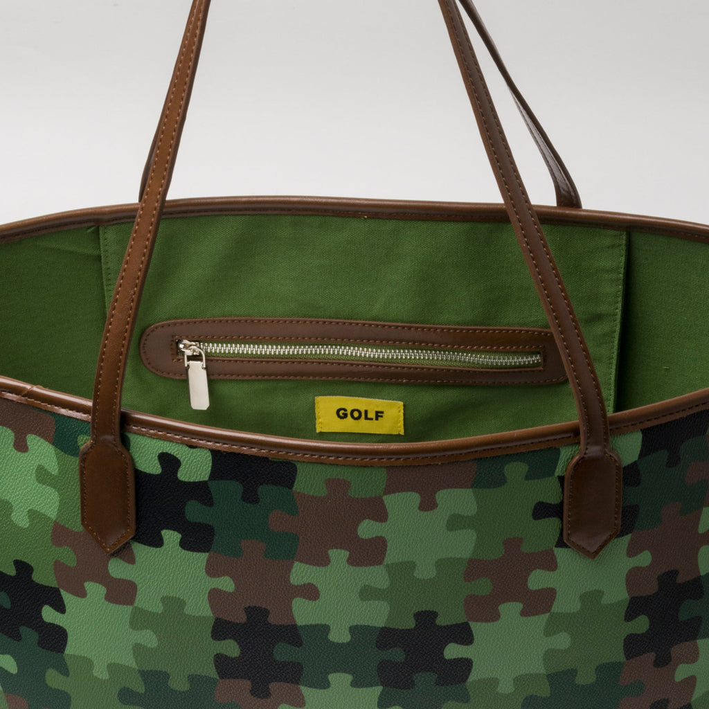 PUZZLE CAMO TOTE BAG by GOLF WANG