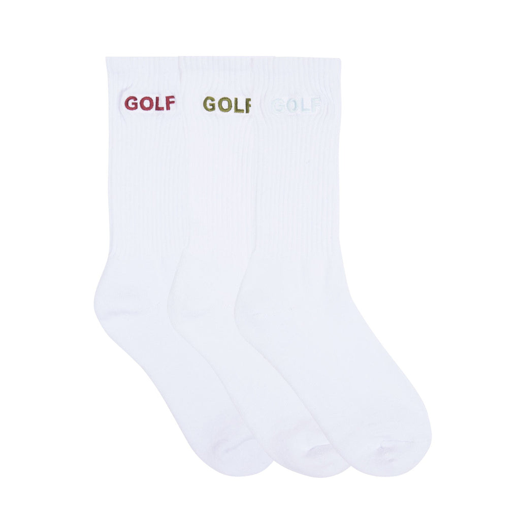 LOGO SOCKS 3PK by GOLF WANG