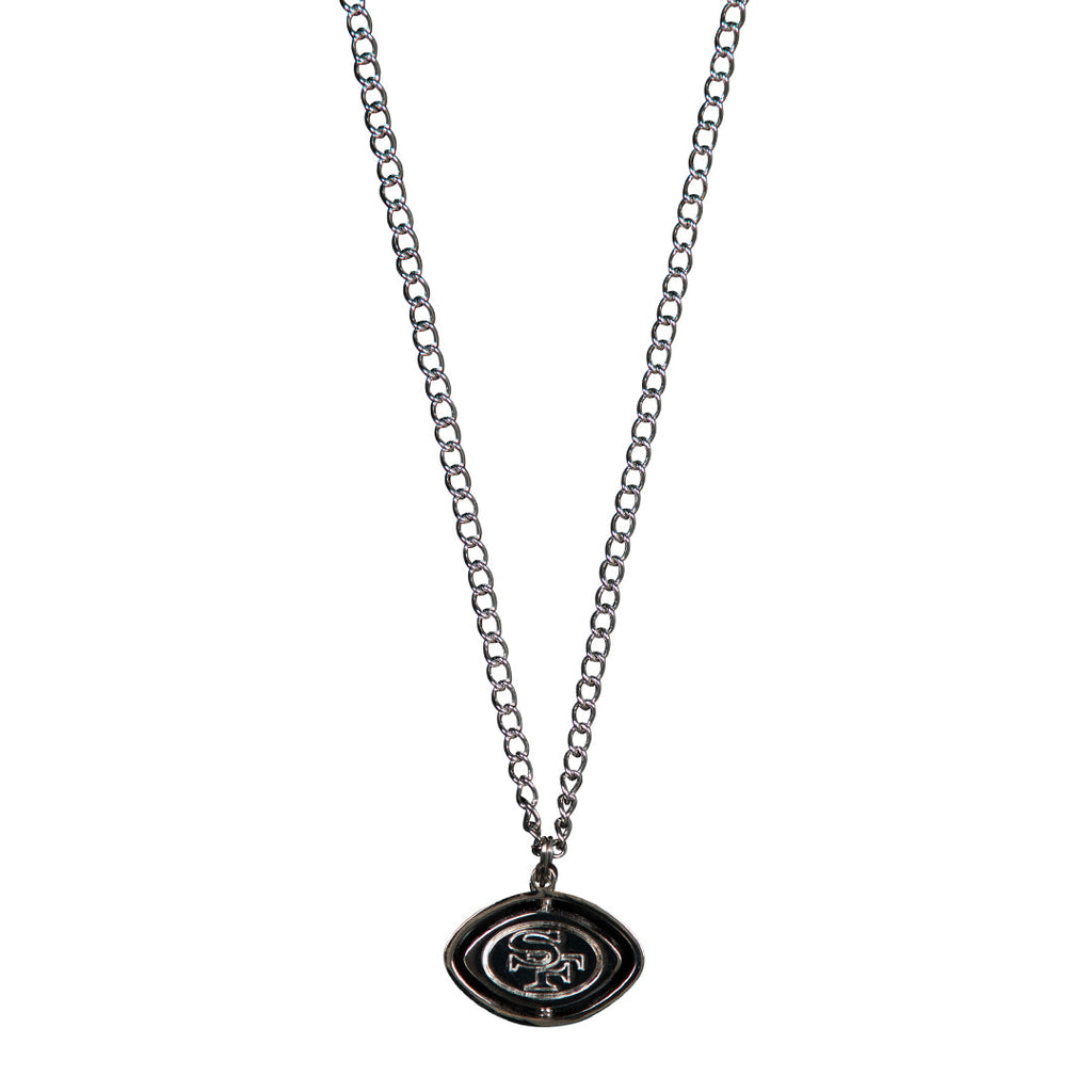 49ERS SPINNING FOOTBALL NECKLACE by GOLF WANG