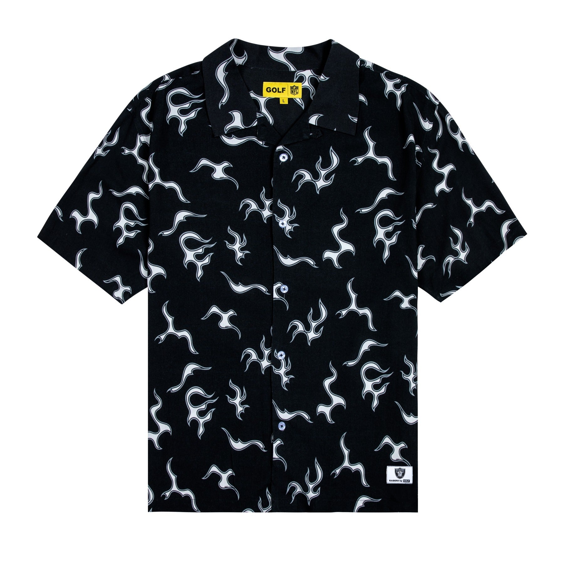 RAIDERS RAYON BUTTON UP by GOLF WANG