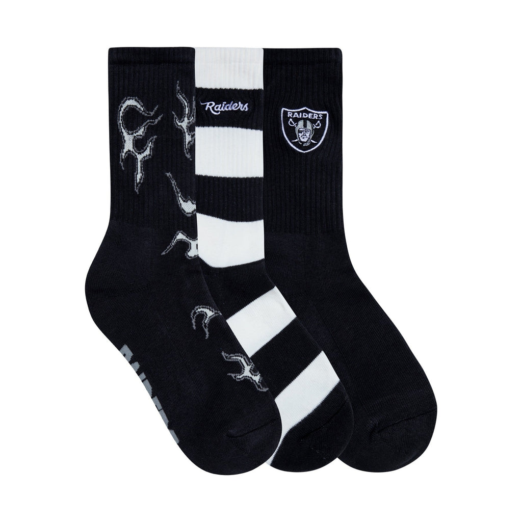 RAIDERS 3PK SOCKS by GOLF WANG