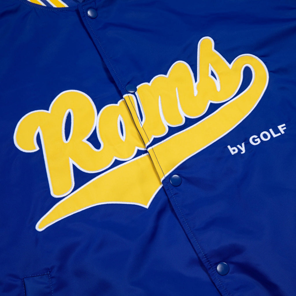 RAMS SATIN BOMBER JACKET by GOLF WANG