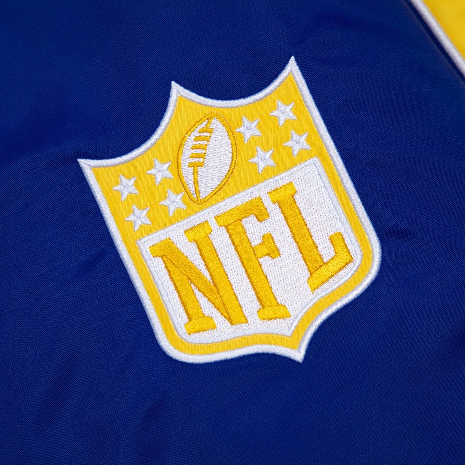 RAMS SATIN BOMBER JACKET by GOLF WANG