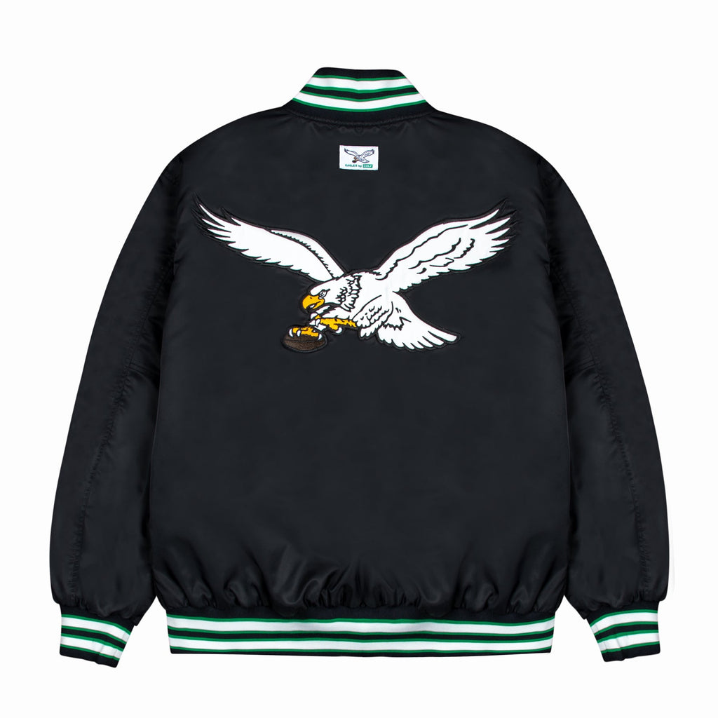 EAGLES SATIN BOMBER JACKET by GOLF WANG