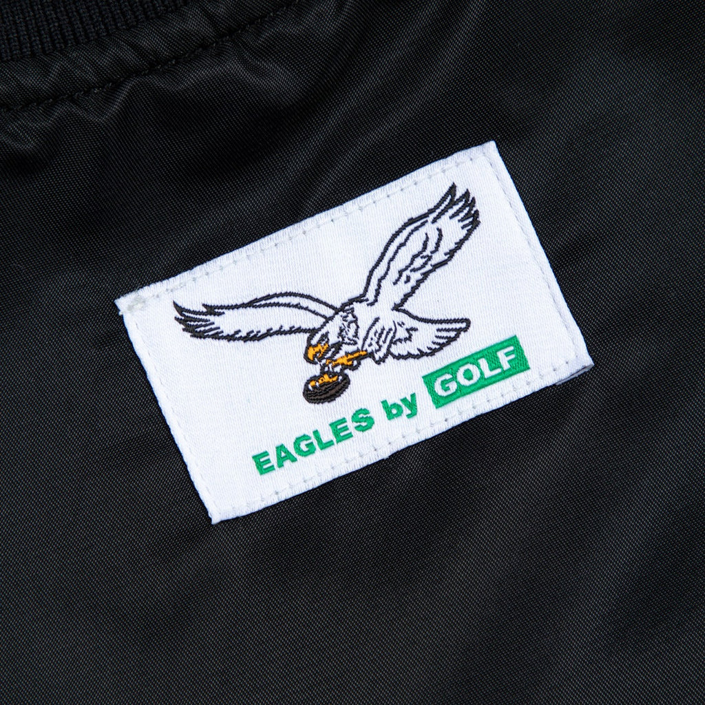 EAGLES SATIN BOMBER JACKET by GOLF WANG