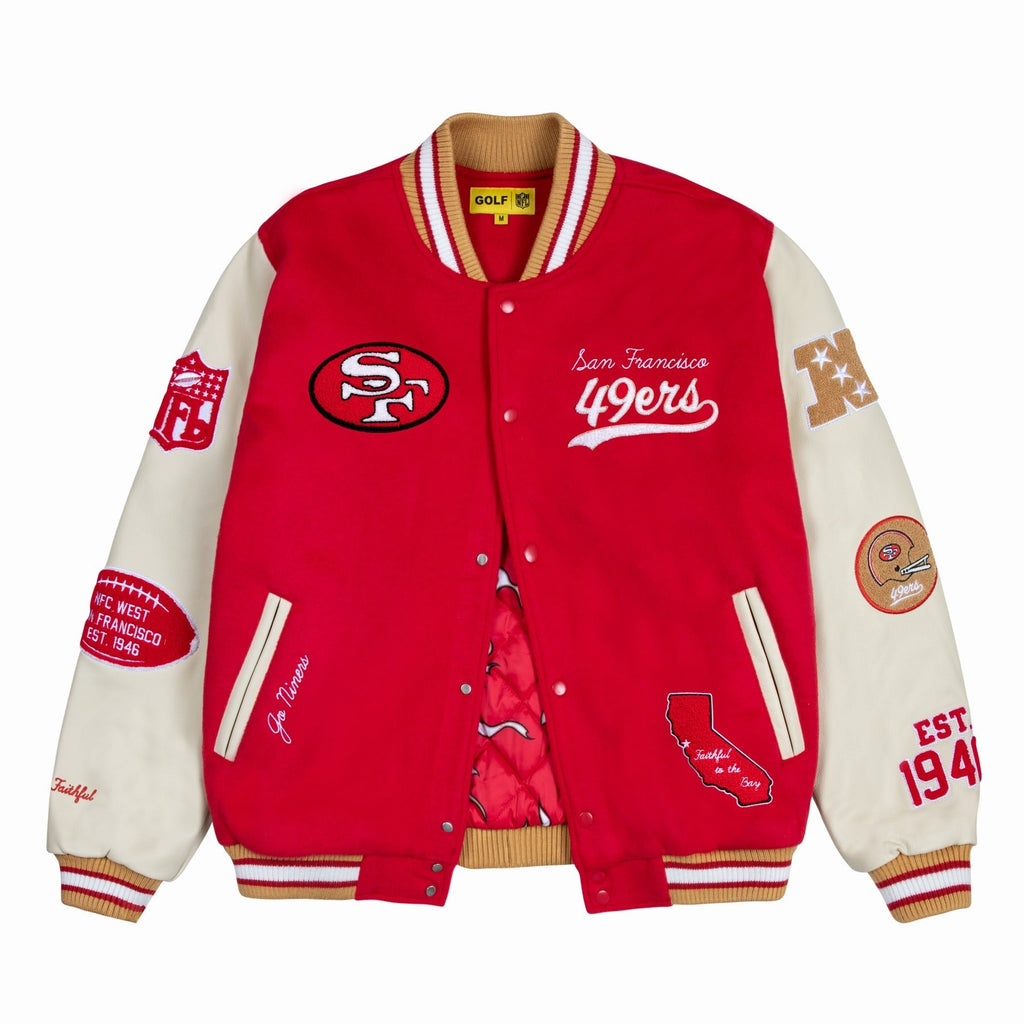 49ERS LETTERMAN JACKET by GOLF WANG