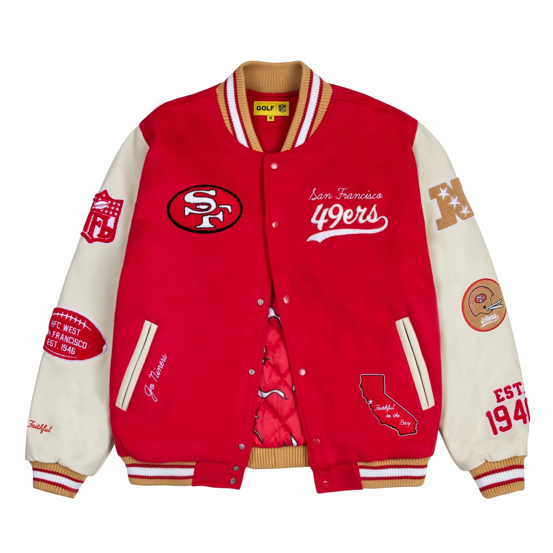 49ERS LETTERMAN JACKET by GOLF WANG