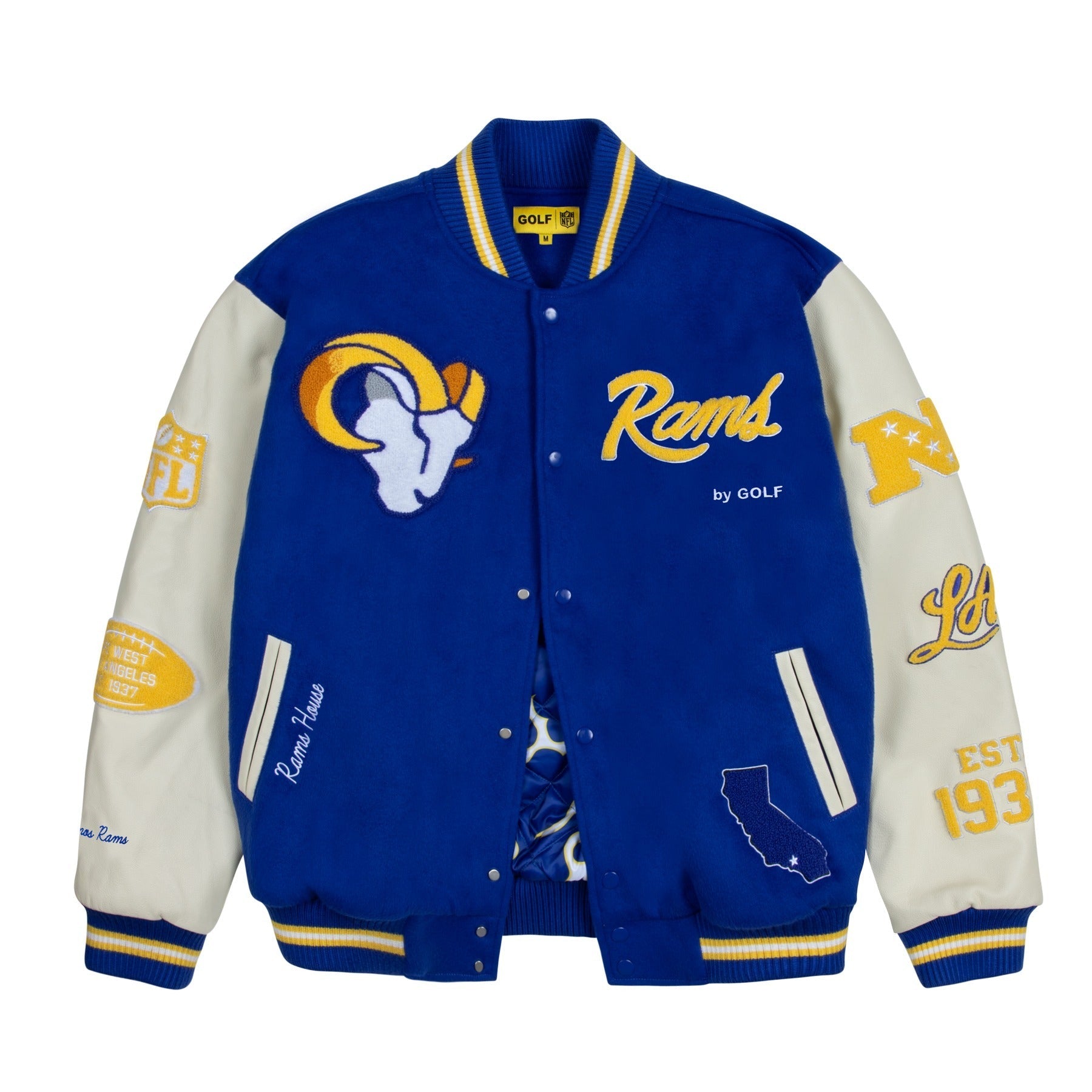 RAMS LETTERMAN JACKET by GOLF WANG
