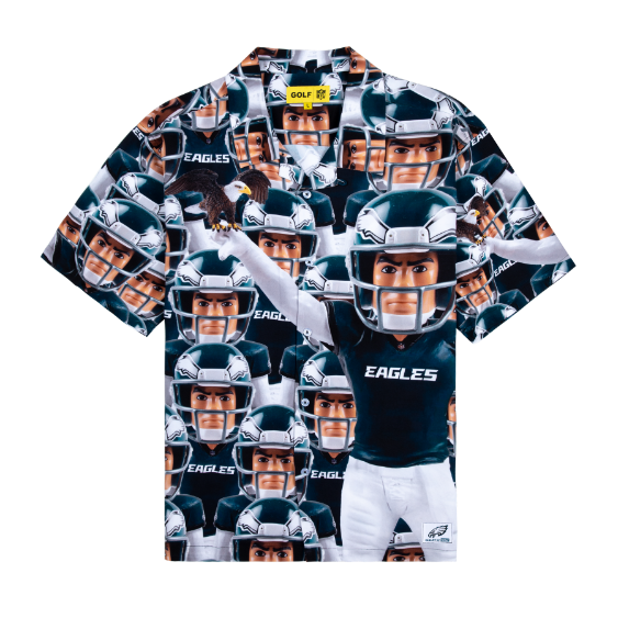 EAGLES RAYON BUTTON UP by GOLF WANG