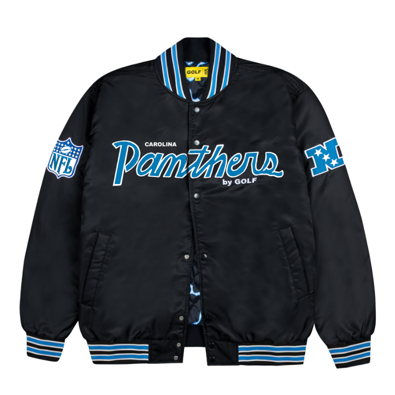 PANTHERS SATIN BOMBER JACKET by GOLF WANG
