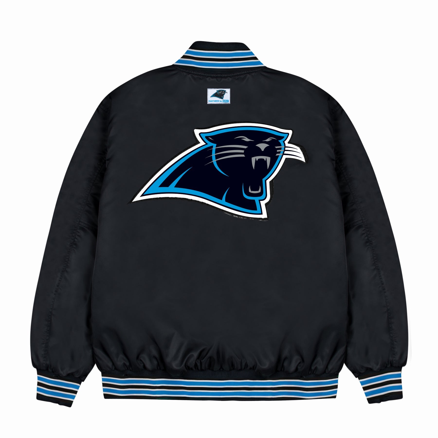 PANTHERS SATIN BOMBER JACKET by GOLF WANG
