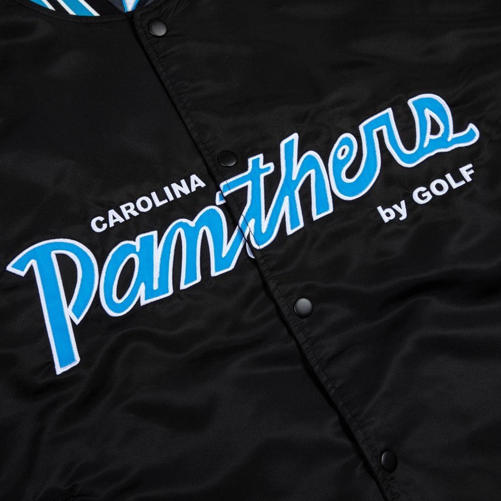 PANTHERS SATIN BOMBER JACKET by GOLF WANG