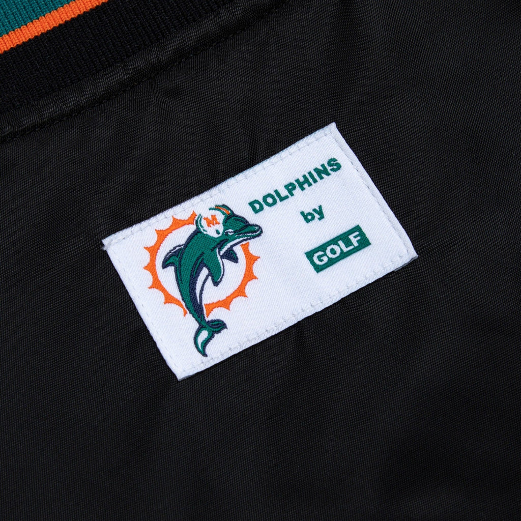 DOLPHINS SATIN BOMBER JACKET by GOLF WANG