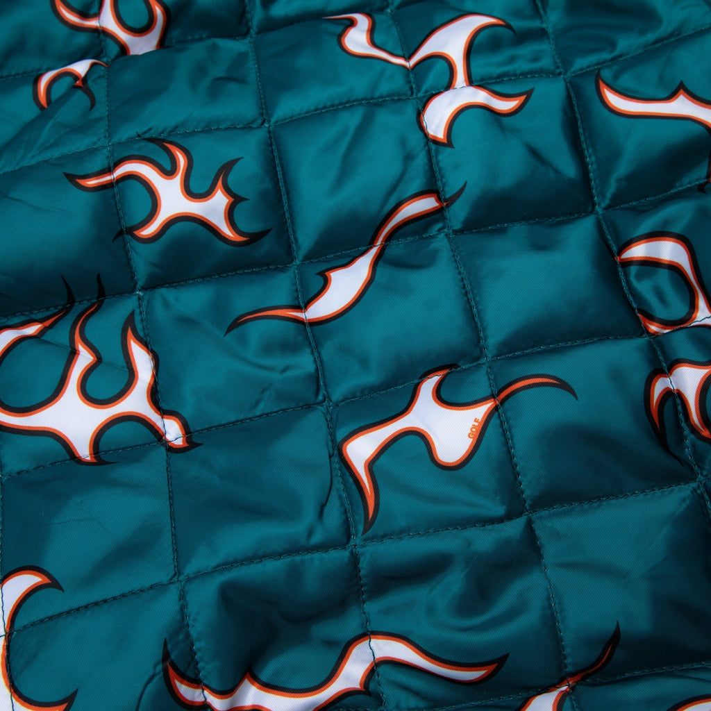 DOLPHINS SATIN BOMBER JACKET by GOLF WANG