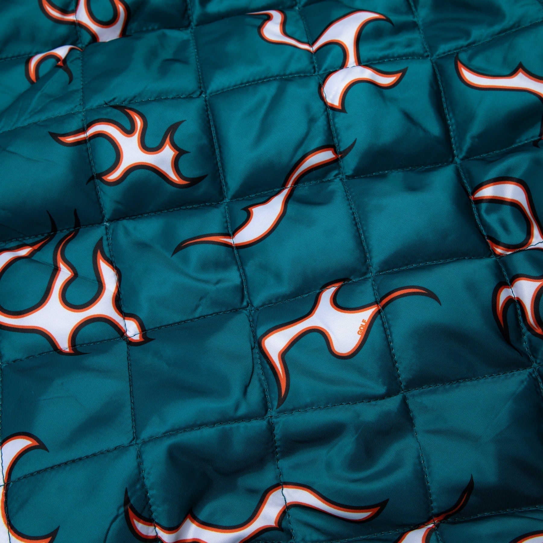 DOLPHINS SATIN BOMBER JACKET by GOLF WANG