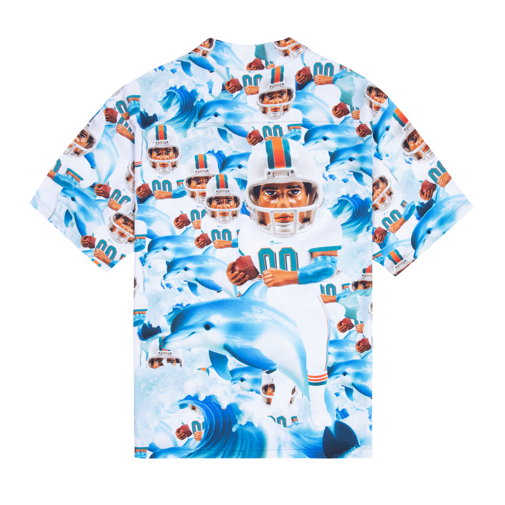 DOLPHINS MASCOT RAYON BUTTON UP by GOLF WANG