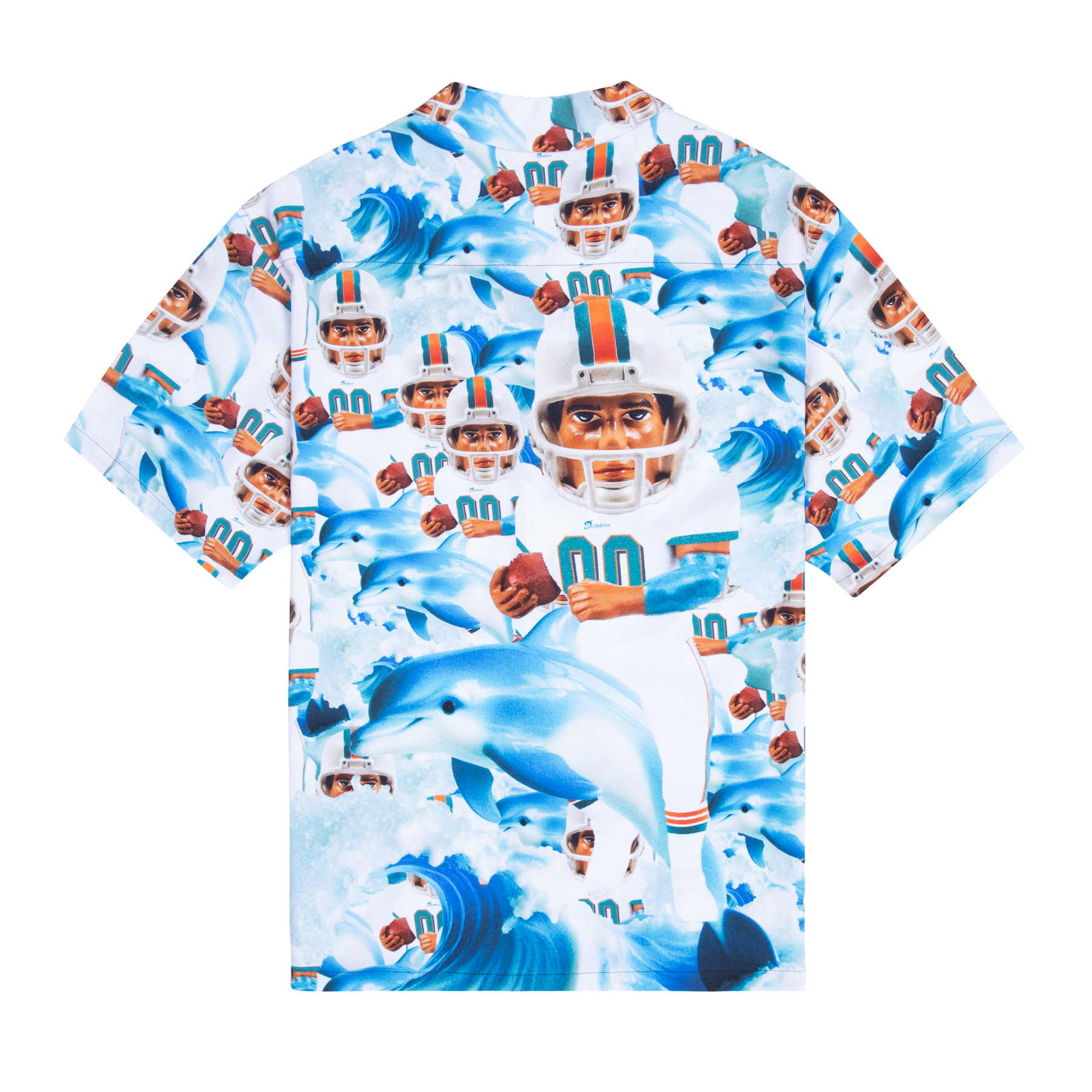 DOLPHINS MASCOT RAYON BUTTON UP by GOLF WANG