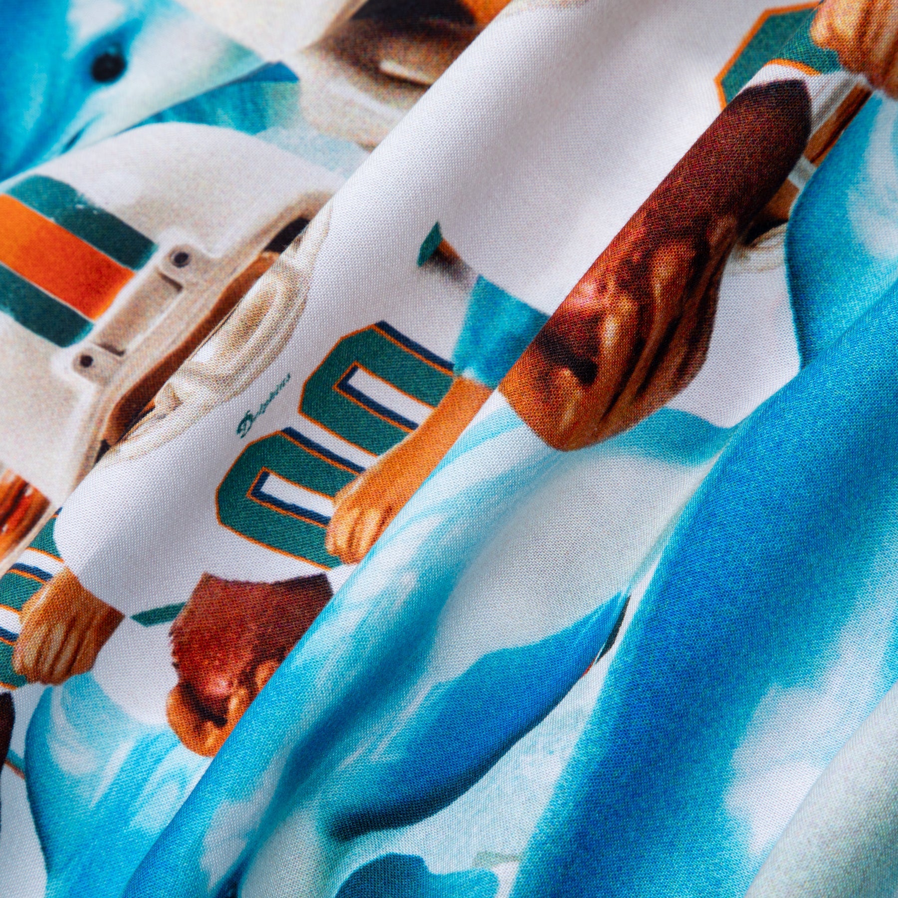 DOLPHINS MASCOT RAYON BUTTON UP by GOLF WANG