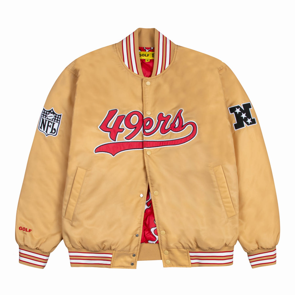 49ERS SATIN BOMBER JACKET by GOLF WANG