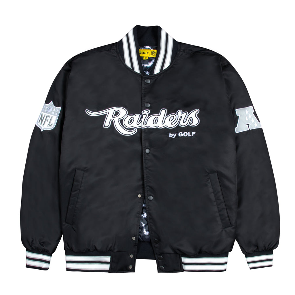 RAIDERS SATIN BOMBER JACKET by GOLF WANG