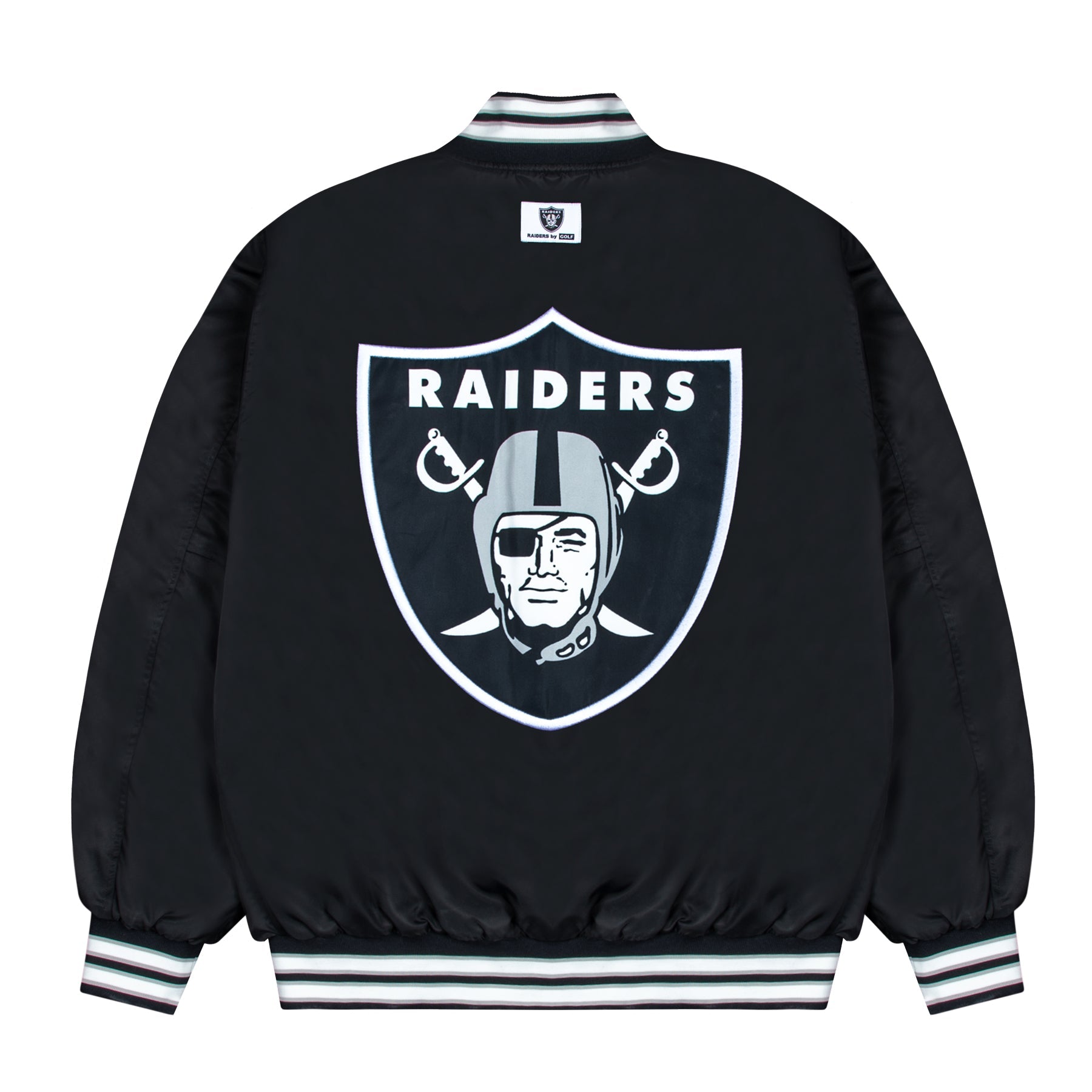 RAIDERS SATIN BOMBER JACKET by GOLF WANG