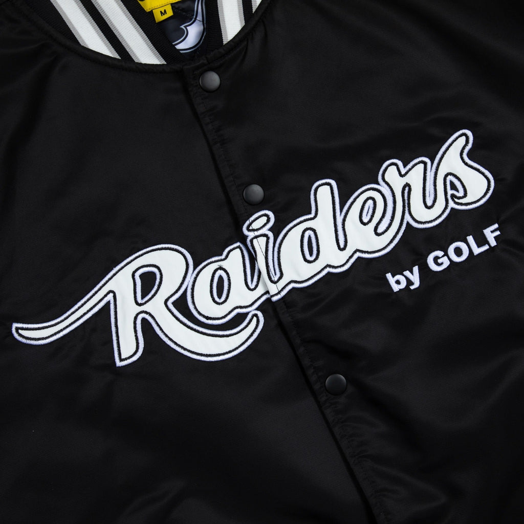 RAIDERS SATIN BOMBER JACKET by GOLF WANG