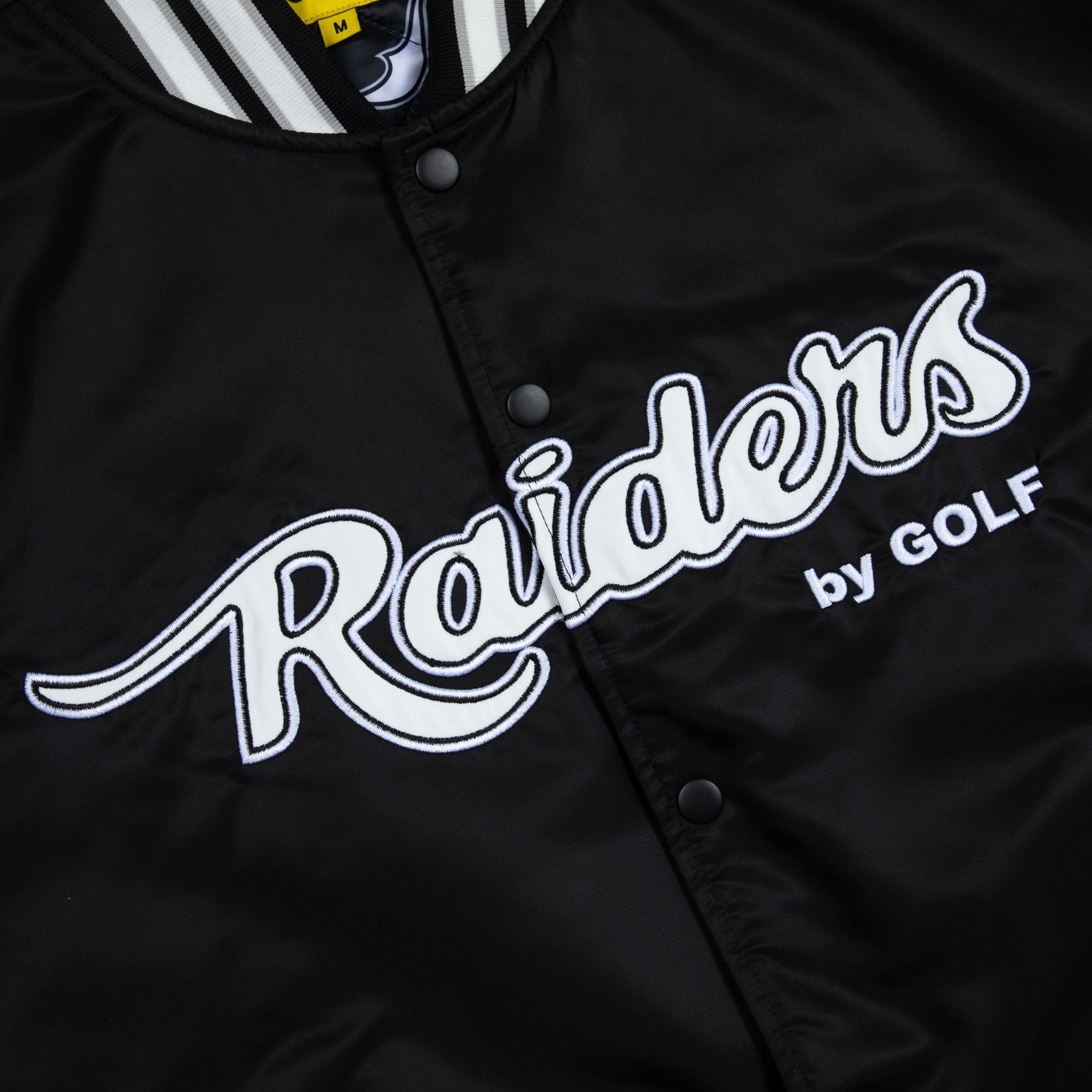 RAIDERS SATIN BOMBER JACKET by GOLF WANG