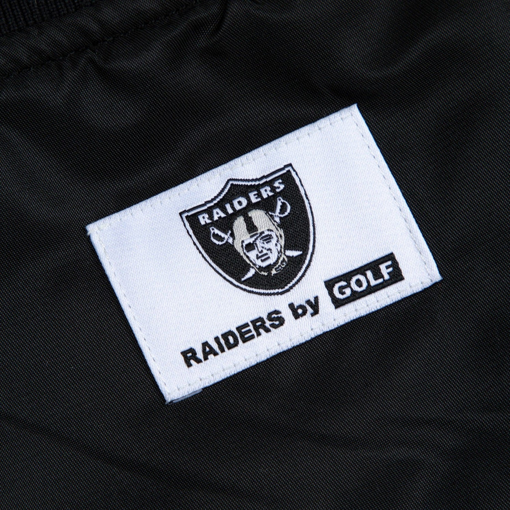 RAIDERS SATIN BOMBER JACKET by GOLF WANG