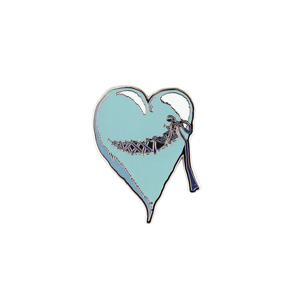 STITCHED HEART PIN by GOLF WANG