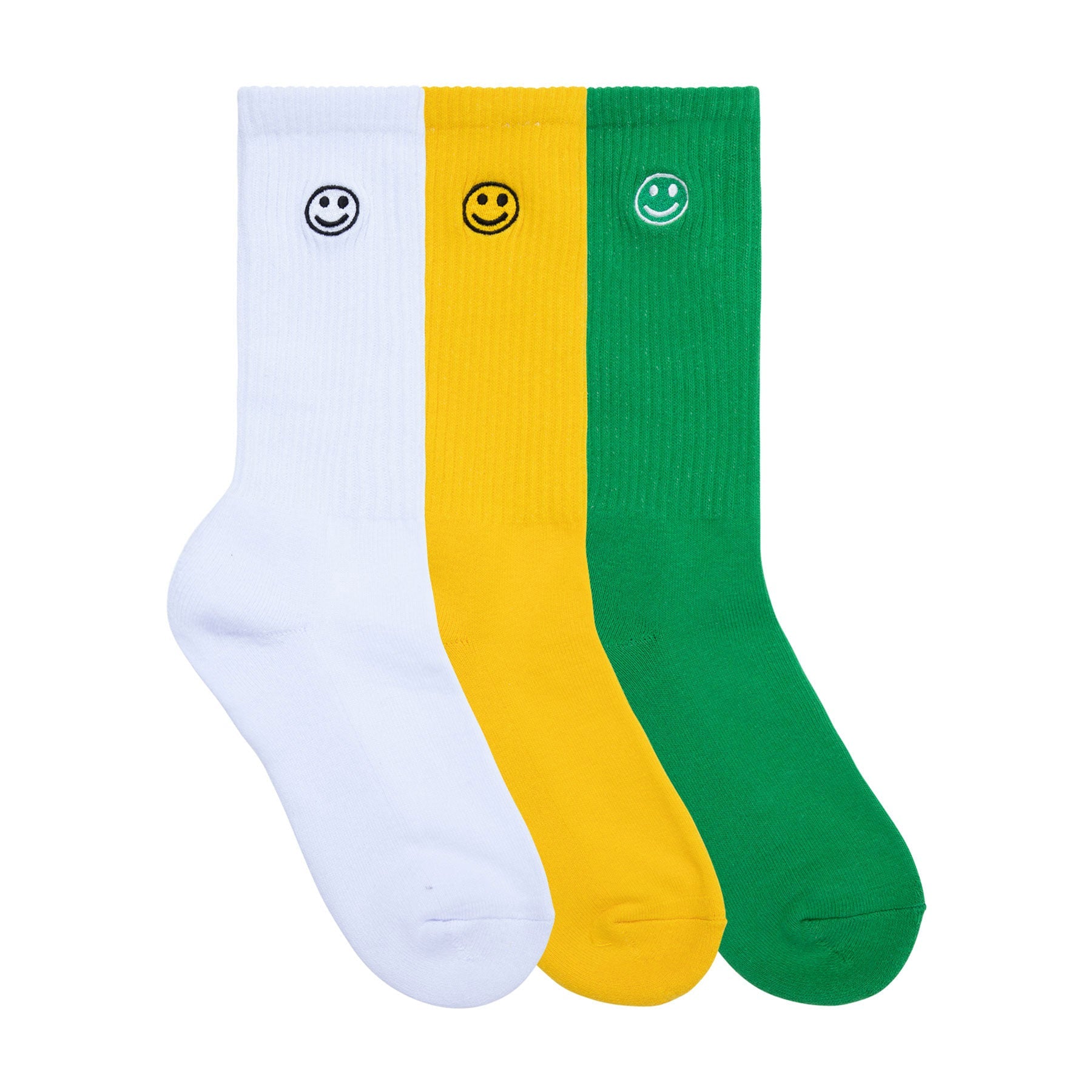 3PK SMILEY EMB SOCKS by GOLF WANG