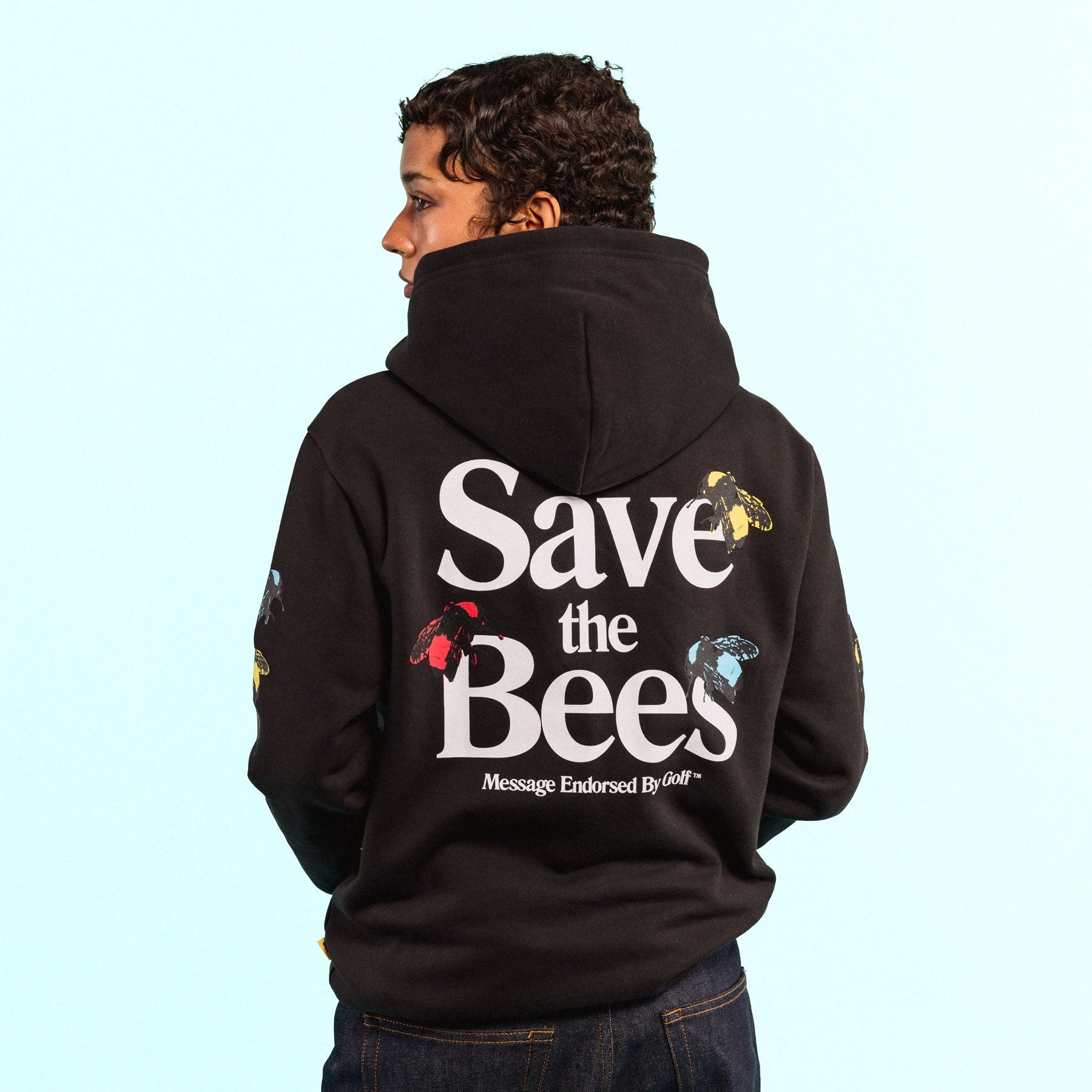 SAVE THE BEES HOODIE by GOLF WANG