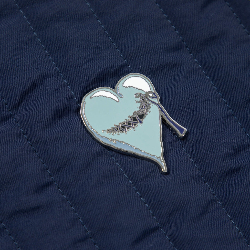 STITCHED HEART QUILTED JACKET by GOLF WANG