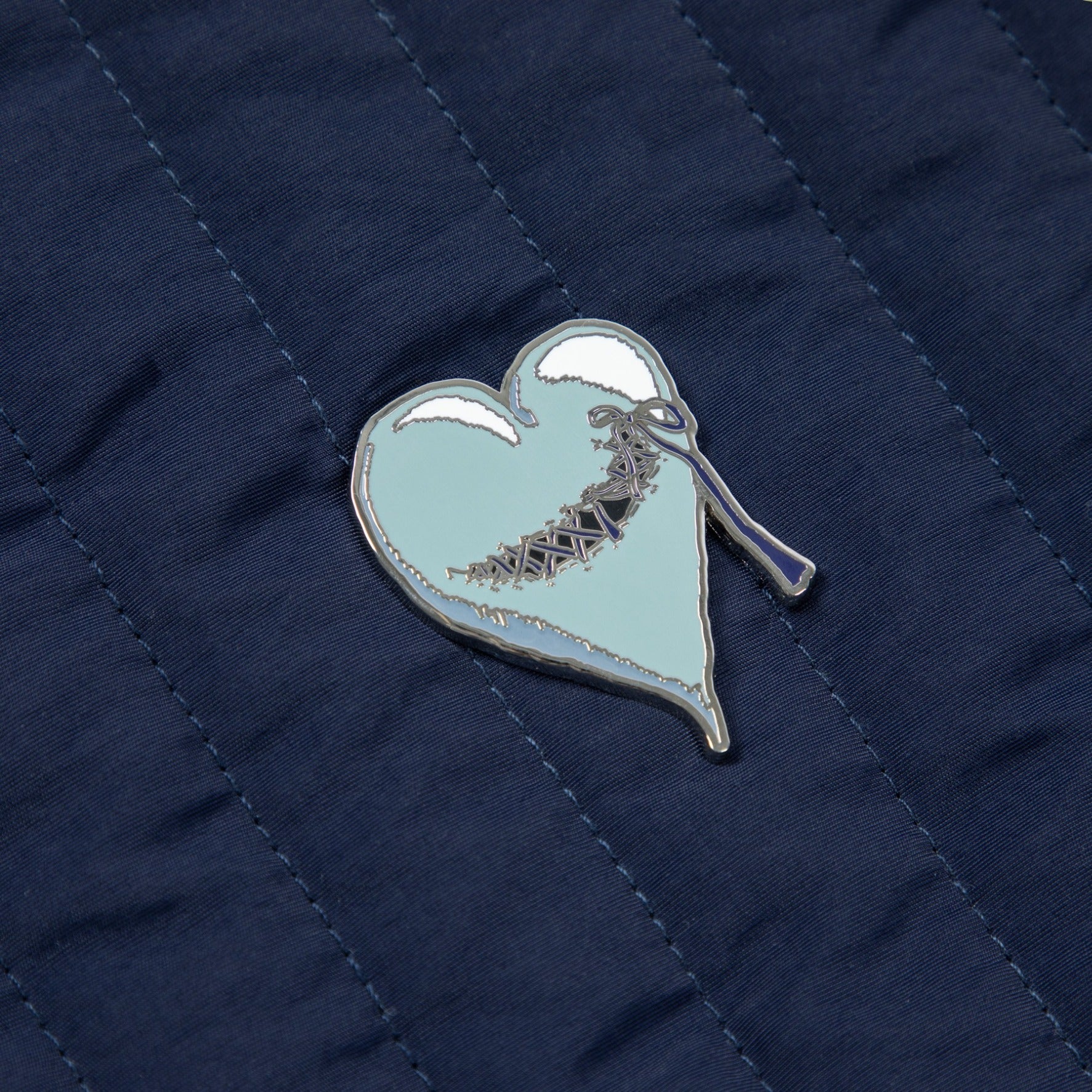 STITCHED HEART QUILTED JACKET by GOLF WANG