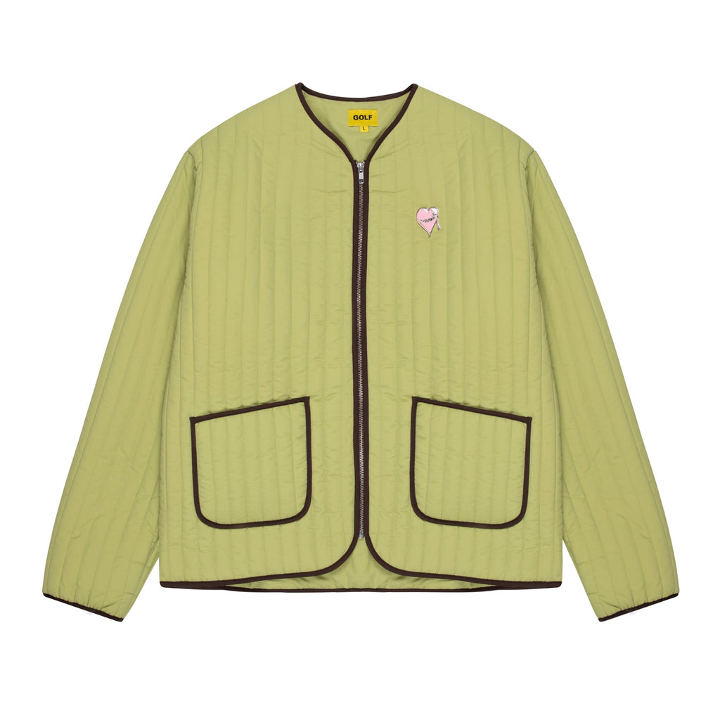 STITCHED HEART QUILTED JACKET by GOLF WANG