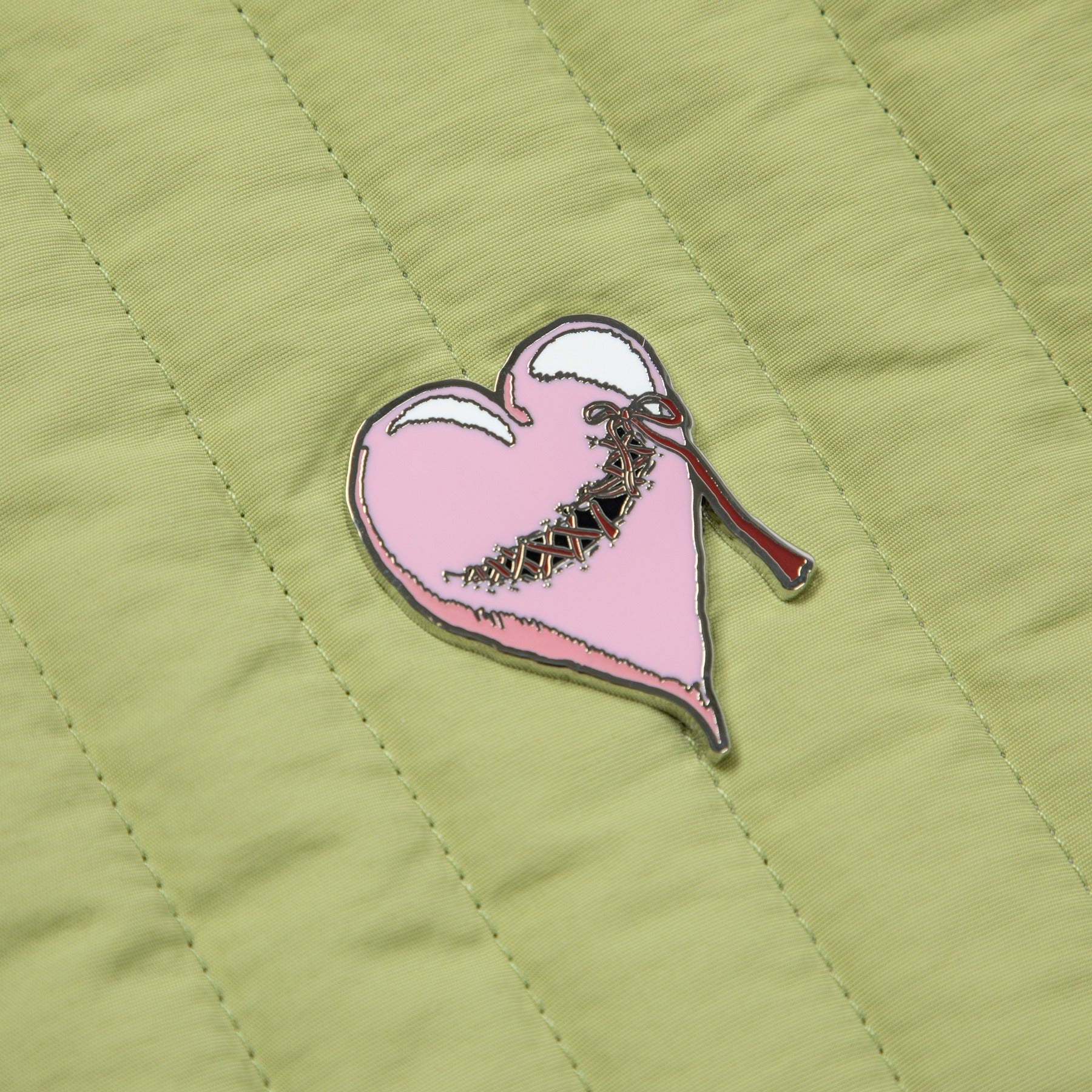 STITCHED HEART QUILTED JACKET by GOLF WANG