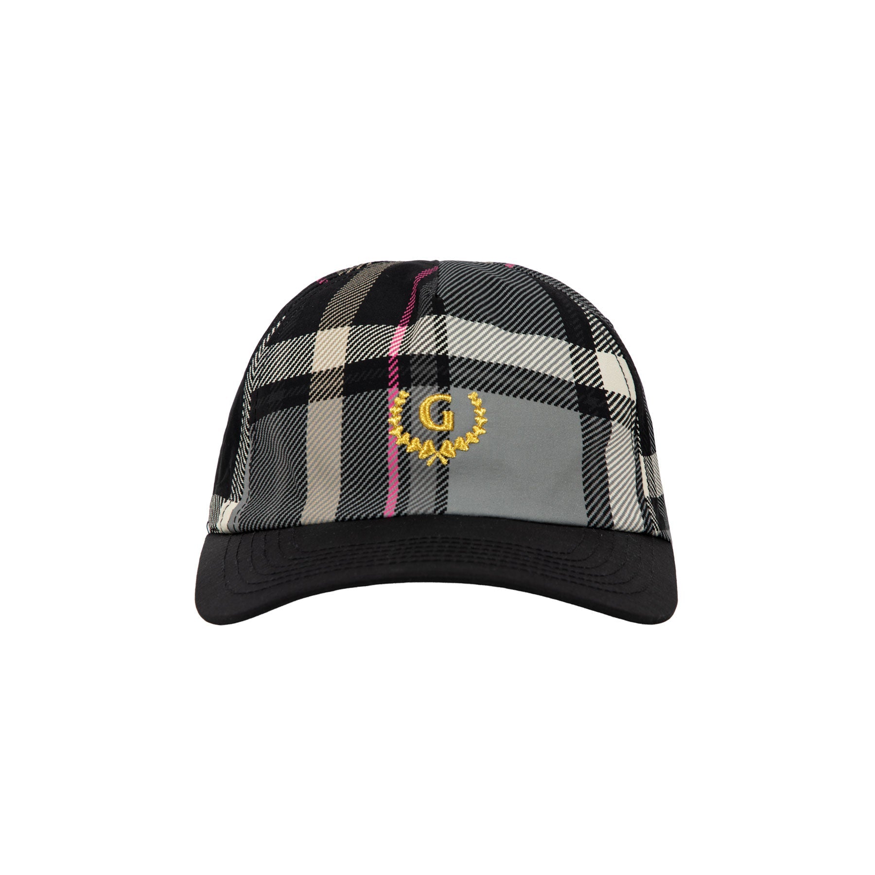 PLAID ELASTIC HAT by GOLF WANG