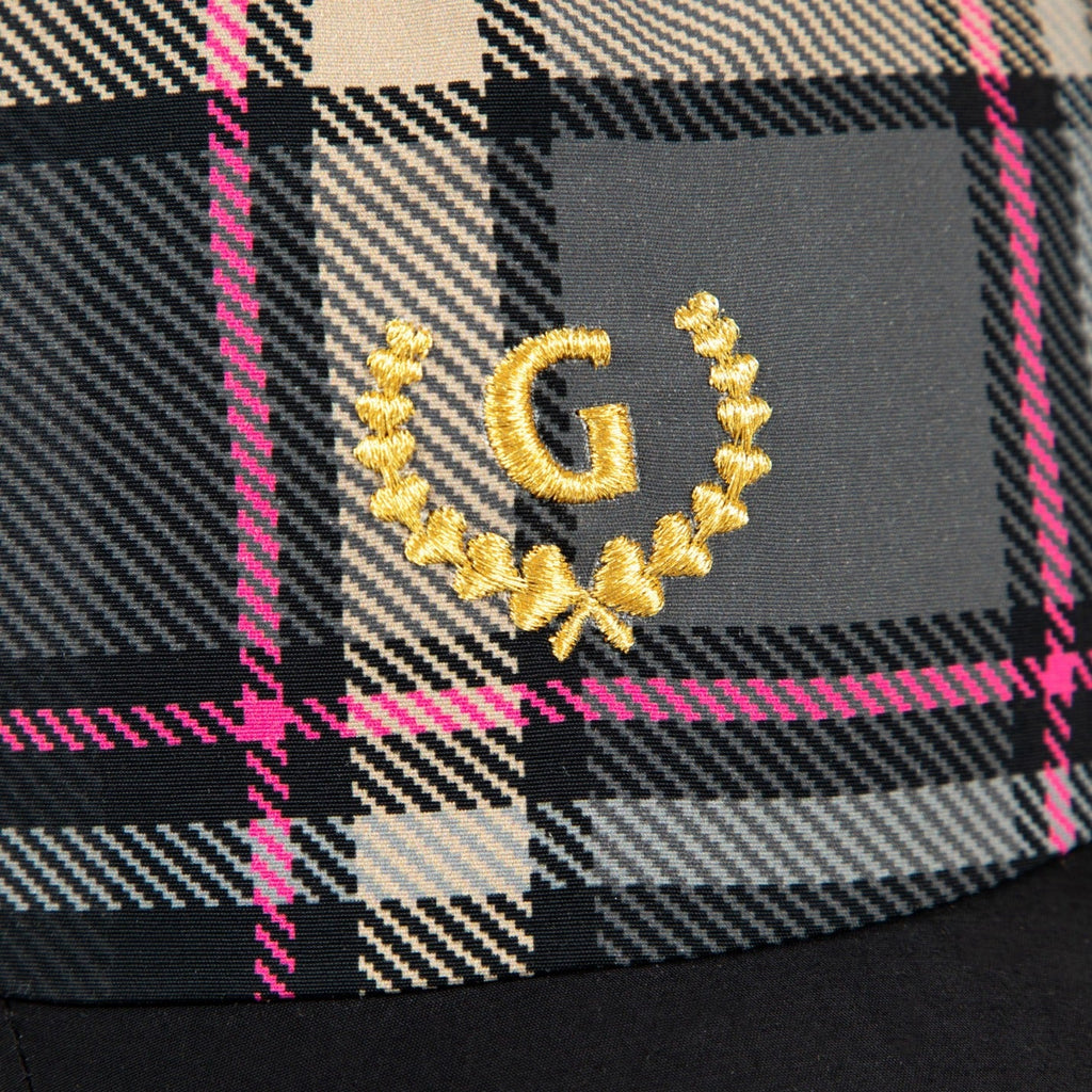 PLAID ELASTIC HAT by GOLF WANG