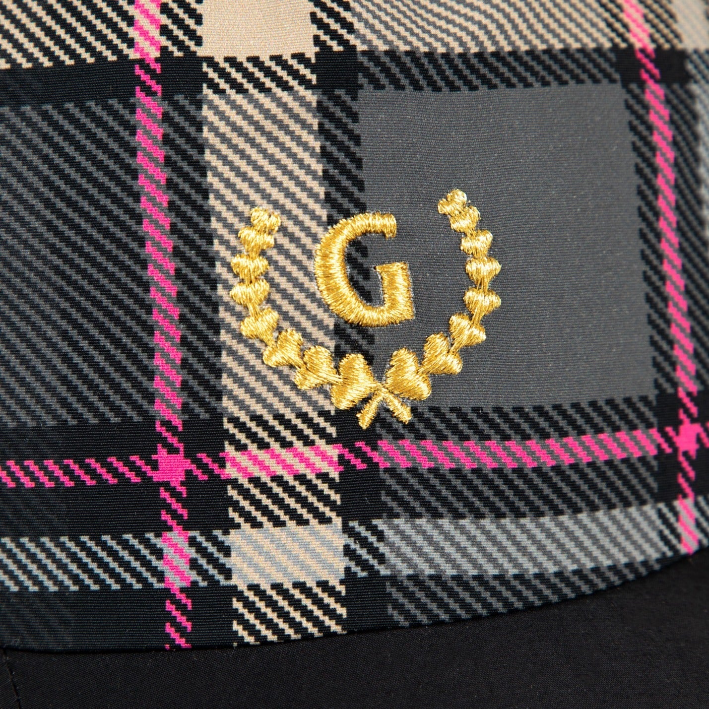 PLAID ELASTIC HAT by GOLF WANG