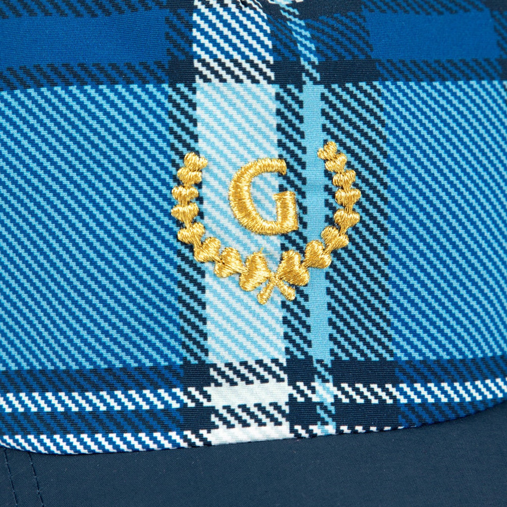 PLAID ELASTIC HAT by GOLF WANG