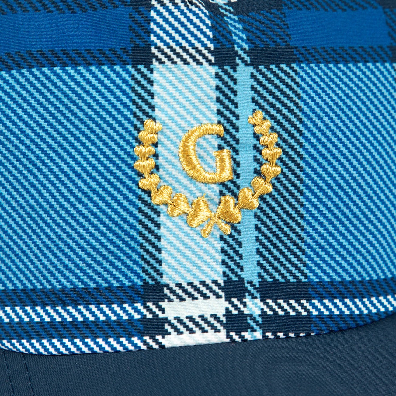 PLAID ELASTIC HAT by GOLF WANG