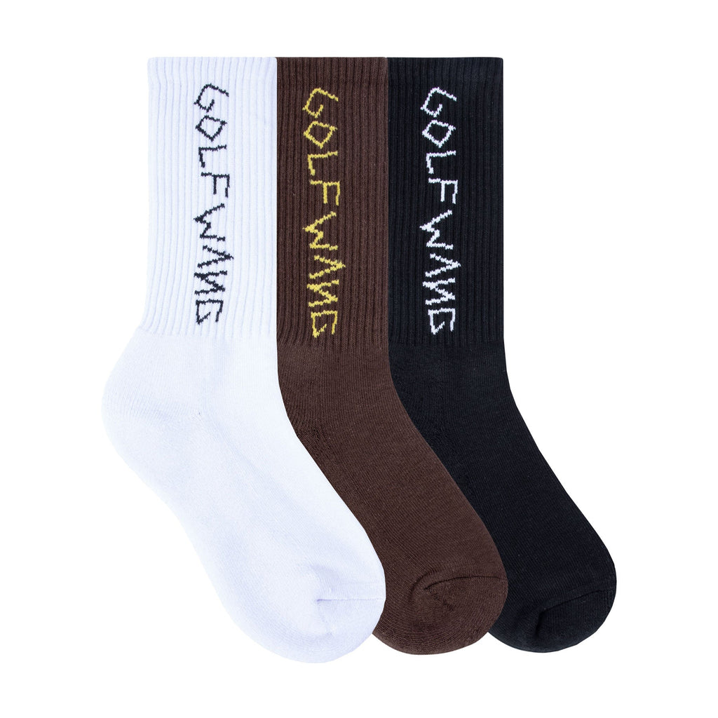 3PK BOXCUTTER SOCKS by GOLF WANG